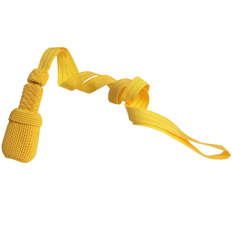 Premium Yellow Braided  Sword Knot Tassel  Ceremonial Sword Fringe Accessory for Uniform Costume Stage Performance & Collection