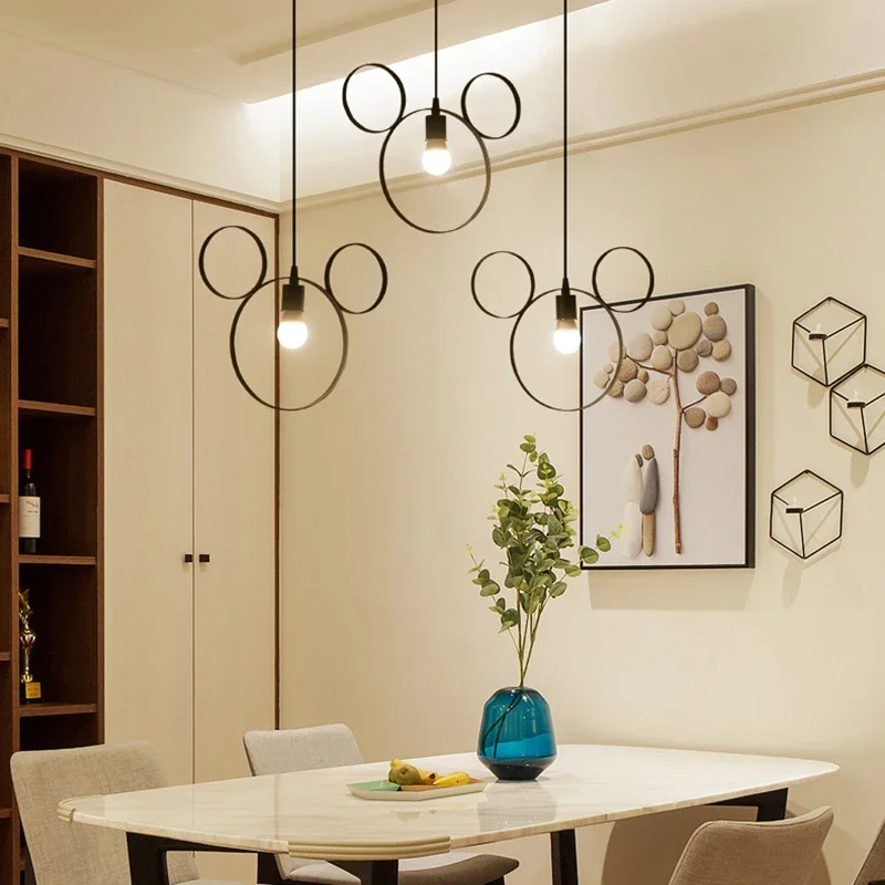 SANDYHA Modern Led Pendant Lights for Living Dining Room Loft Bedroom Kitchen Home Decor E27 Hanging Lamp Suspension Luminaire