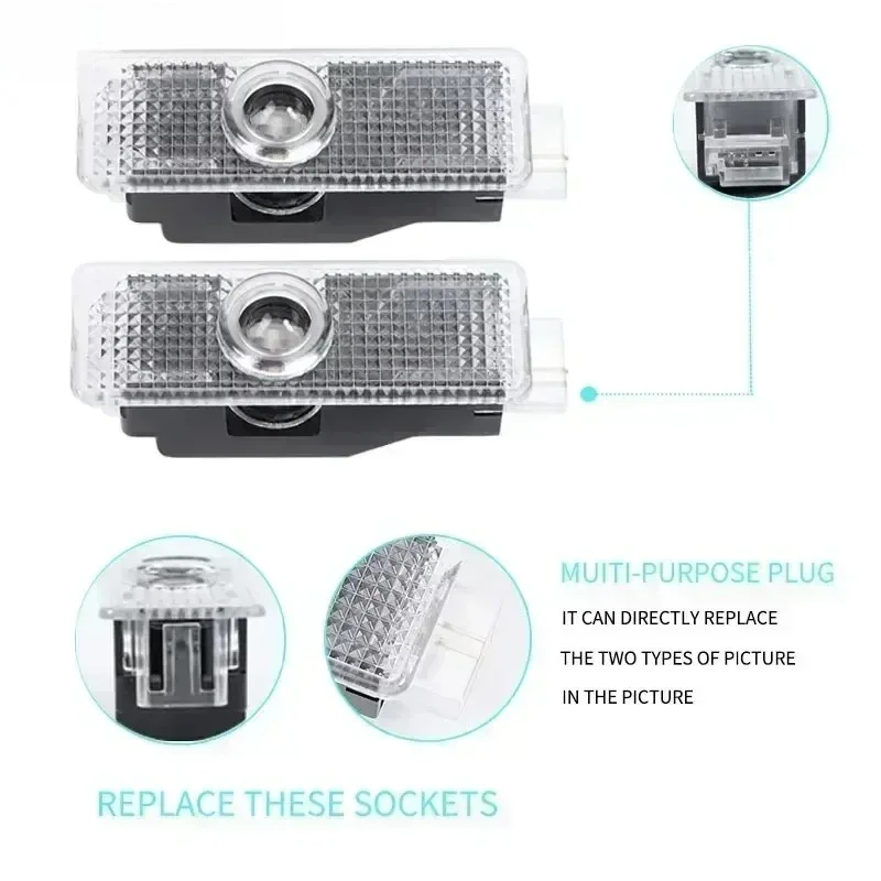 2/4Pcs Car Door Welcome LED Projector Laser Logo Door Light For BMW E90 E60 E46 E93 F20 F21 F30 F31 F32 F33 F34 F15 F10 F01 F11