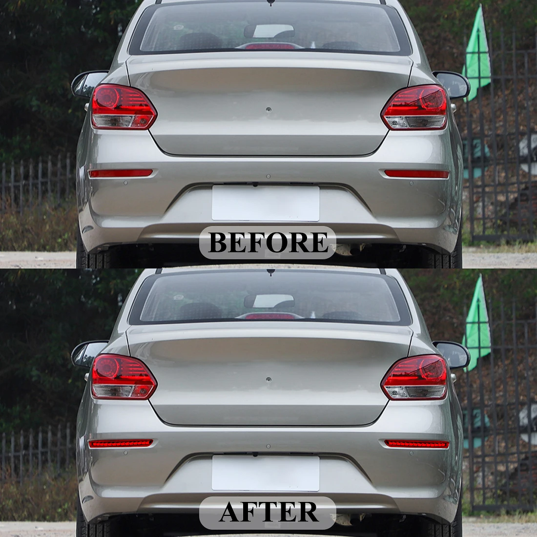 LED Rear Bumper Reflector Lights For Kia PEGAS 2016 2017 2018 2019 2020 2021 2022 Running Brake Dynamic Turn Signal Lamps 12V