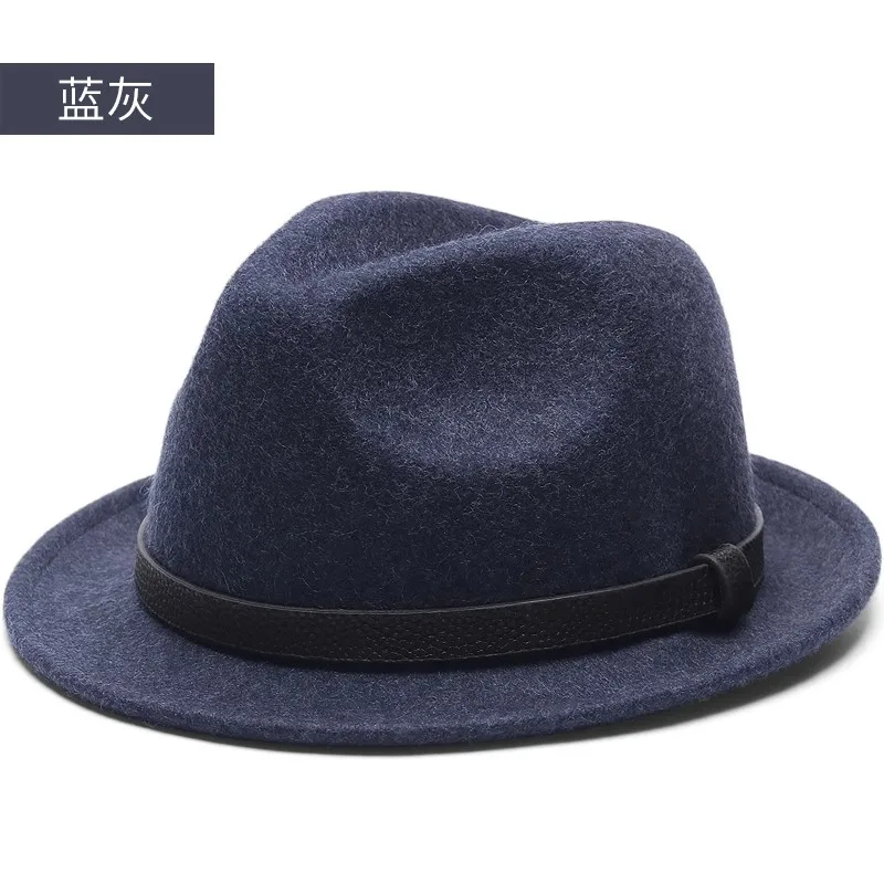 Classic Manhattan Fedora Hat Felt Trilby Short Brim Bowler Hat for Mens Womens  Wool Jazz Hat With 55-59cm