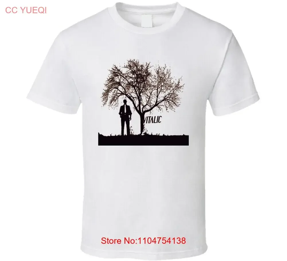 Vitalic Techno músico silueta árbol música camiseta vintage lavado moda suave cómoda ropa de diseñador ligeramente