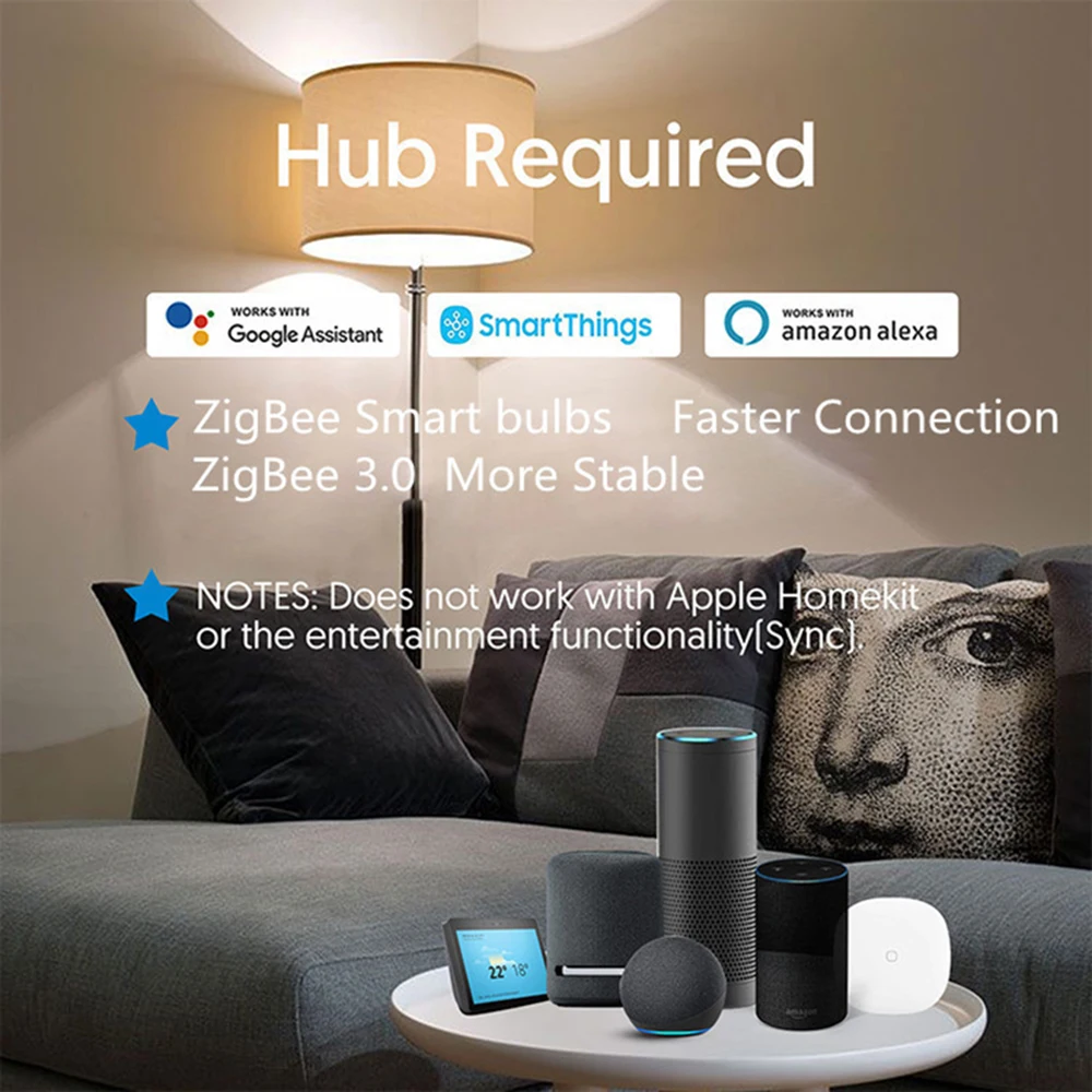 Tuya หลอดไฟ LED 3.0อัจฉริยะ rgbcw 9W E27แอปควบคุมชีวิตอัจฉริยะทำงานร่วมกับ Alexa Google Home