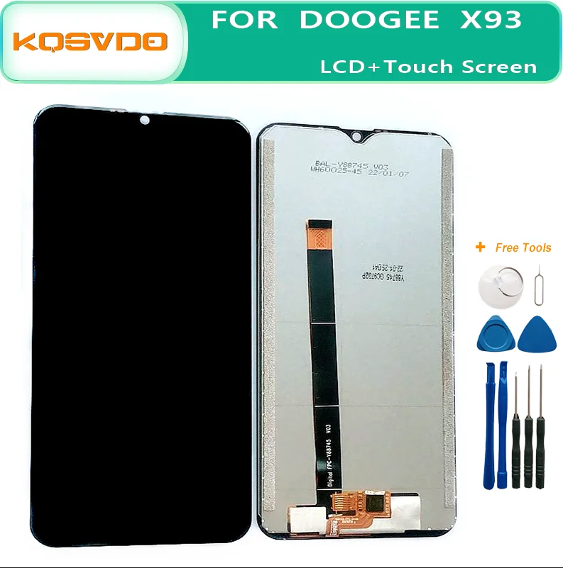 

100% Новый оригинальный тестированный рабочий ЖК-дисплей для Doogee X93, ЖК-дисплей, сенсорный экран, дигитайзер, датчик в сборе, детали + Бесплатные инструменты