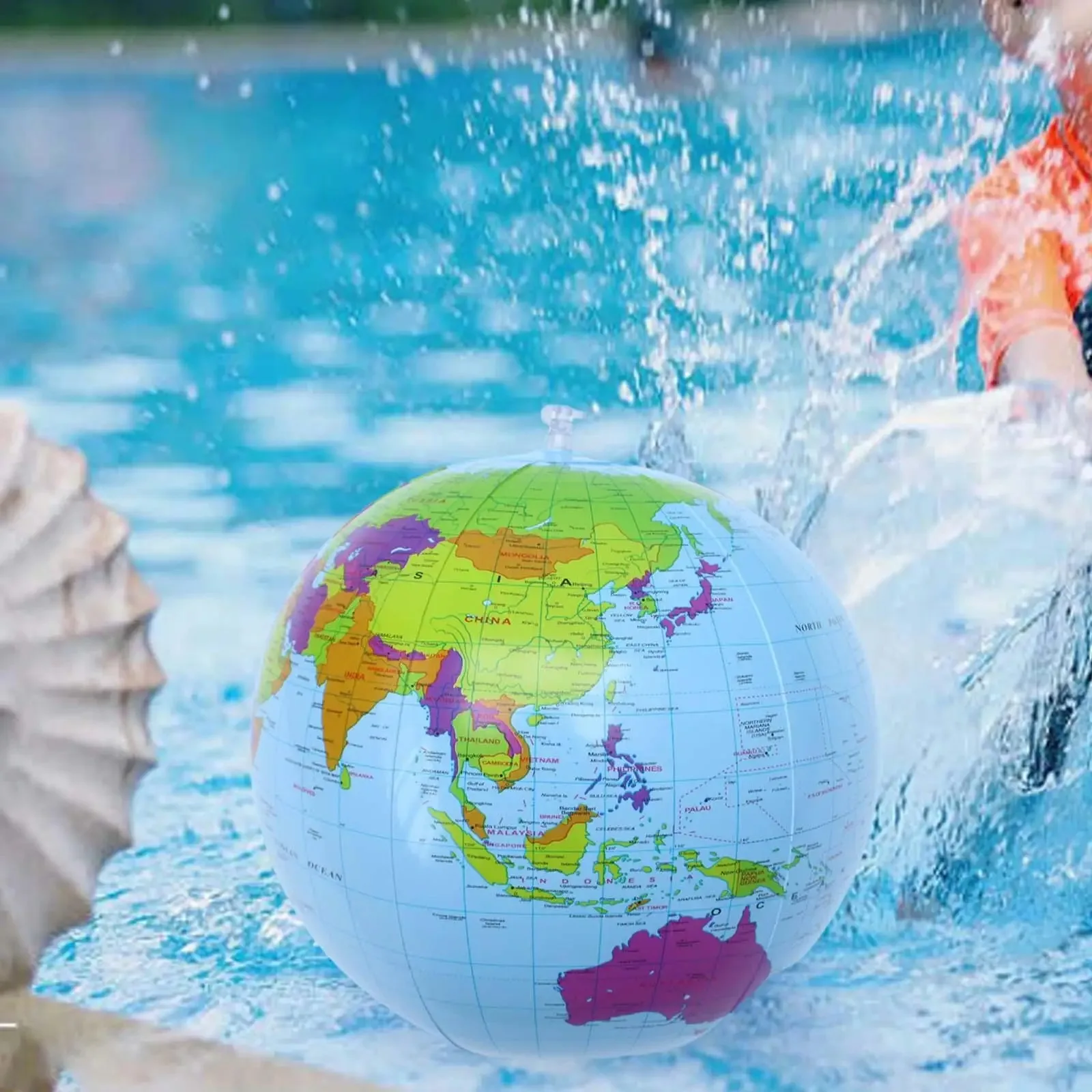 16 Inch 30cm Inflate Globe Beach Ball Toy Map Education Geography Teaching Balloon Props Kid Birthday Gift Water Pool Air Globos