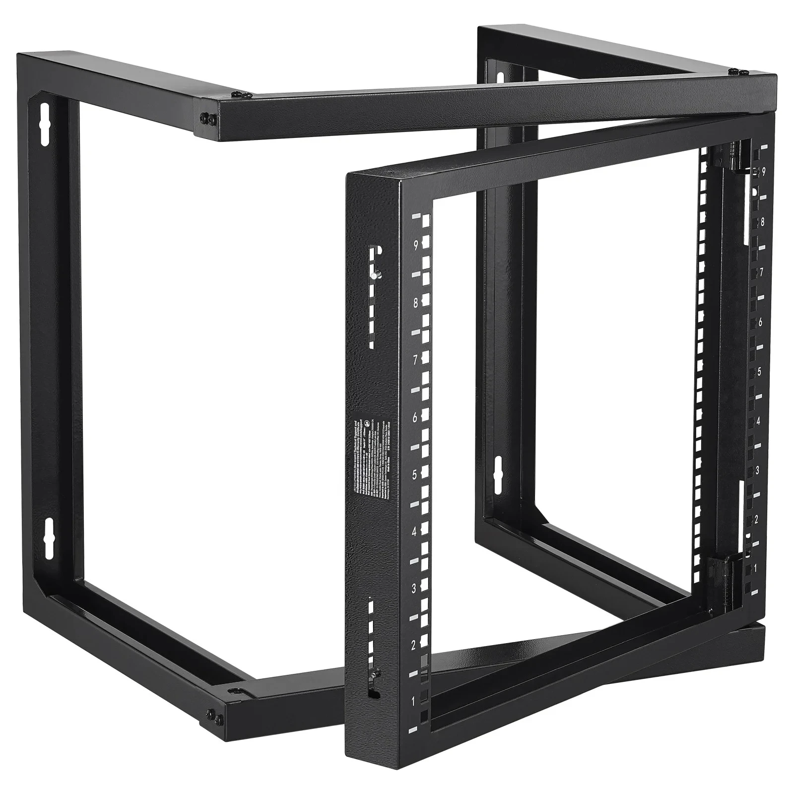 9U Wall Mount Rack 150lbs Max Load Capacity Open Frame Server Network Rack with Cage Nuts Screw for Server IT Equipment