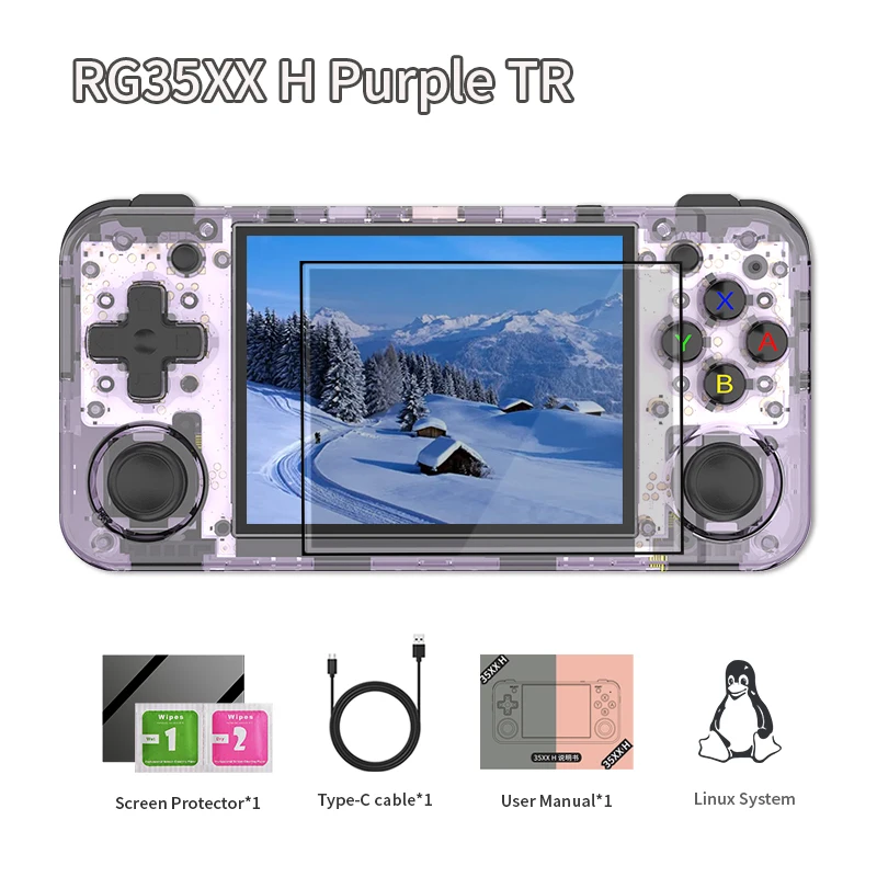 Anbernic RG35XX H draagbare gameconsole 3,5-inch IPS-scherm Linux 64-bit H700 Retro gaming-speler Ondersteunt HD TV-uitvoer 5000+ games