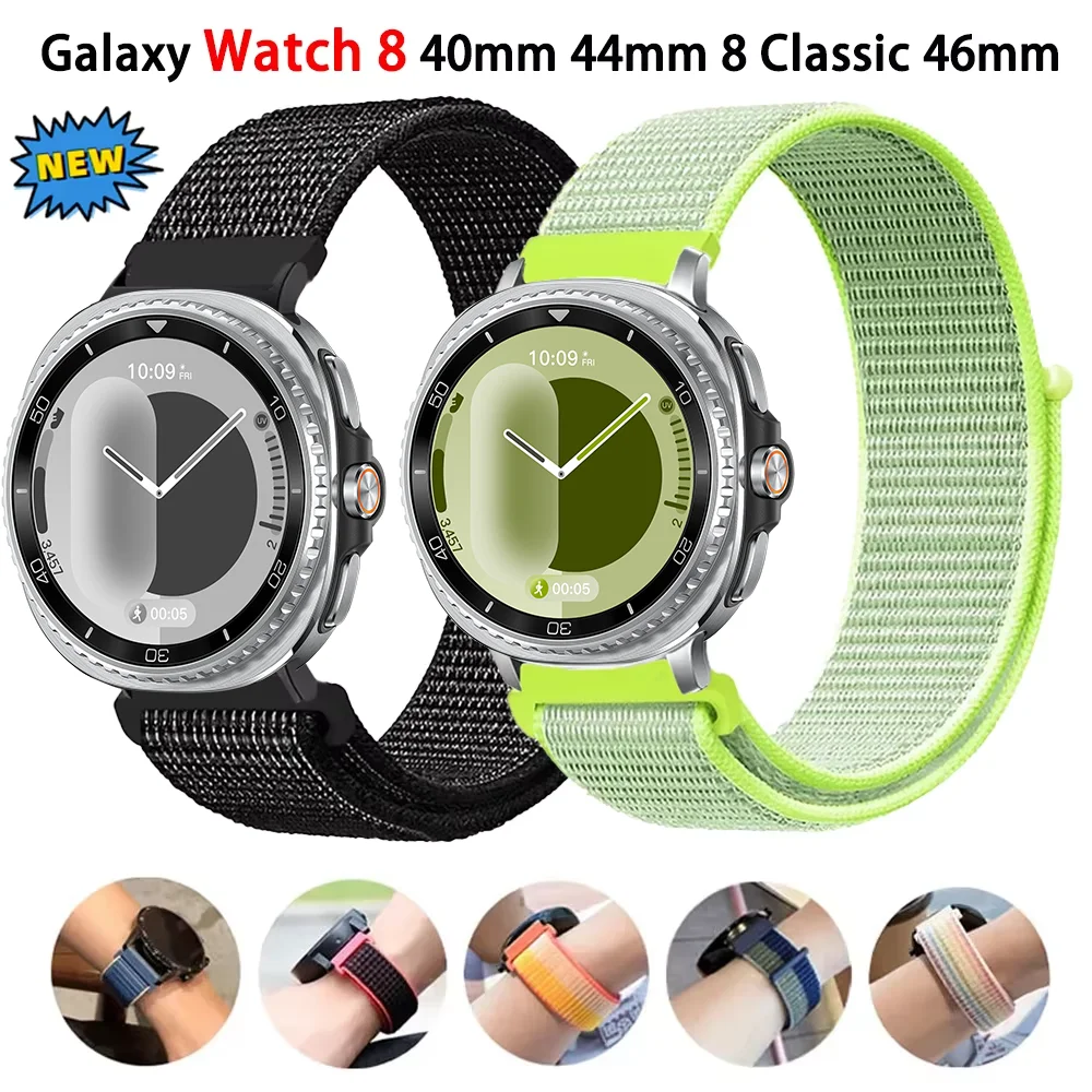 Sports Nylon Loop Band for Samsung Galaxy Watch 9 8 40/44mm 8 Classic 46mm Bracelet Wristband Galaxy Watch Ultra 2025 47mm Strap