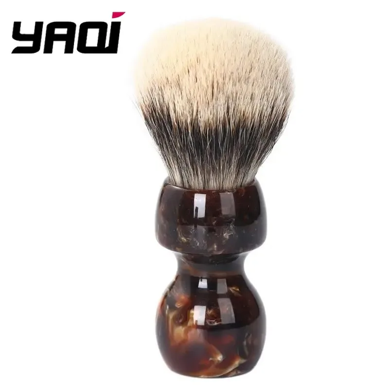 YAQI كراميل 26 ملم فرشاة حلاقة مبللة للرجال بشريطين