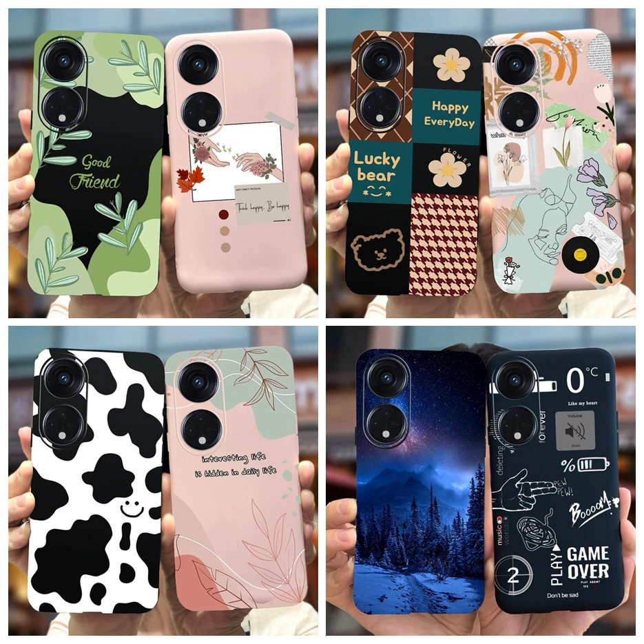 For Oppo Reno 8T 4G Case CPH2481 Luxury Art Printed Cover Silicone Soft TPU Phonw Case For Oppo Reno8 T 5G Reno 8T Reno8T Bumper