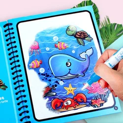 Montessori Toys Reusable Coloring Book Magic Water Drawing Book Sensory Early Education Toys for Kids Birthday Gift