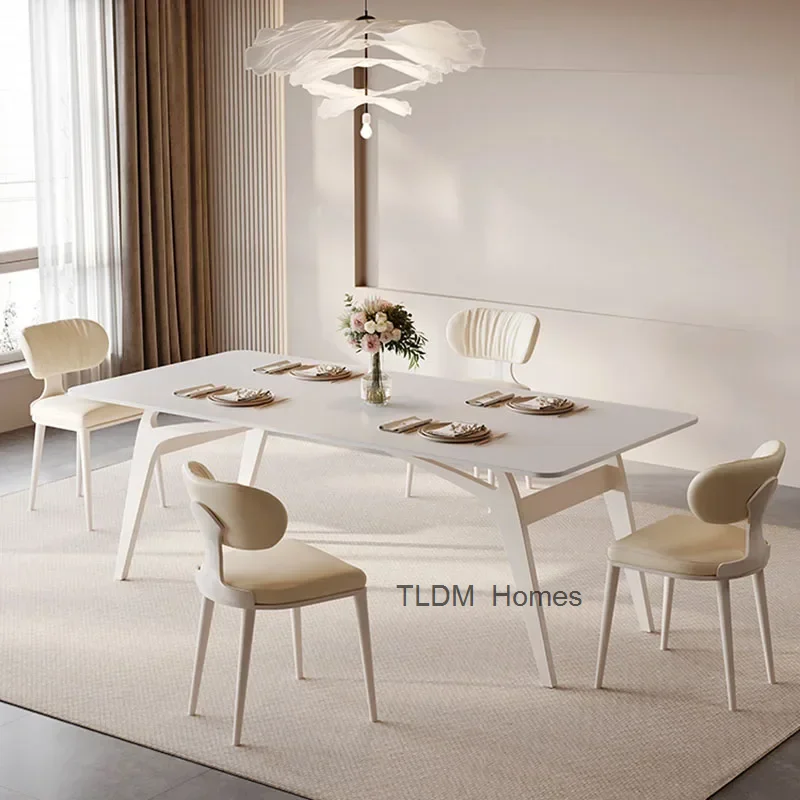 Cushion Modern Dining Chairs Luxury Aesthetic Mid Century Dining Nordic Chair Living Room Ergonomic Chaise Salle Manger Furnitur image 5