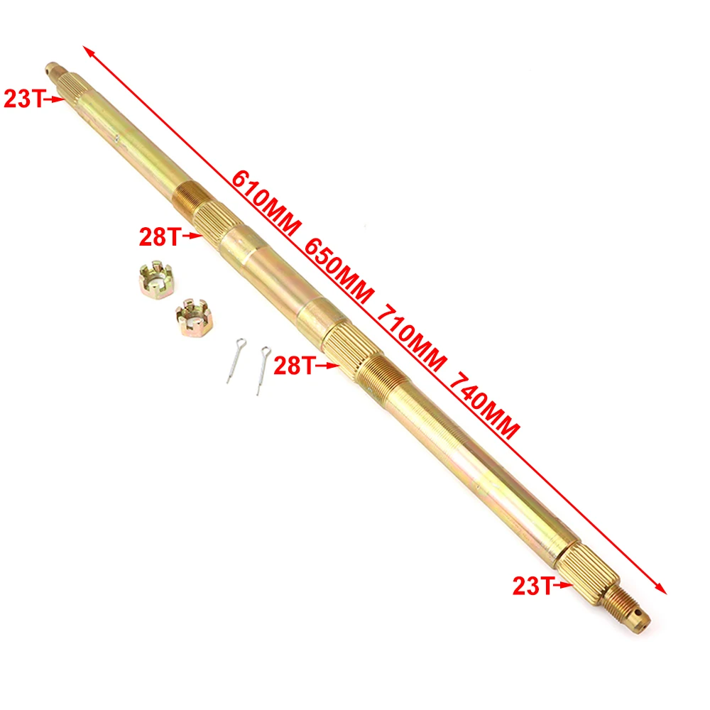 Heavy-Duty Go-Kart Axle Kit: Fits Mini ATV, QUAD & DIY Electric Bicycles (50cc-125cc)