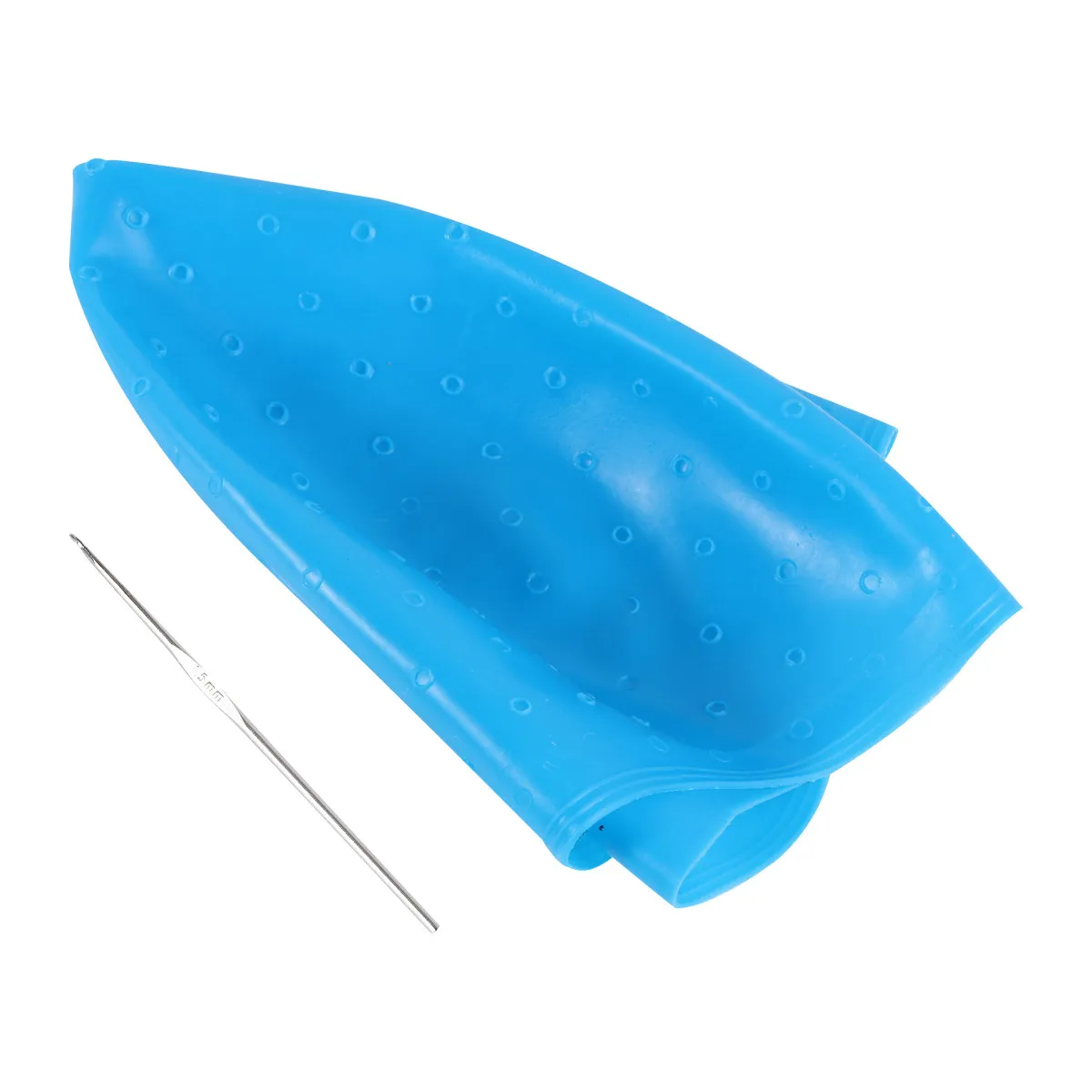 

Blue Silicone Highlights Hair Dye Cap Flexible High Grade Comfortable Fit for Hair Coloring Salon Use Dyeing Color Cap