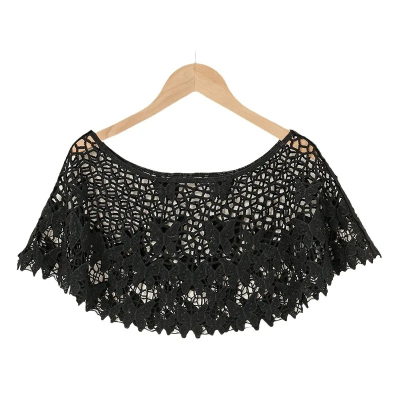 ビーチカバーアップ レディース ビーチウェア ニット バタフライ カットアウト ショール スタイリッシュ セクシー キャミソール 多用途 デイリー スモック アクセサリー