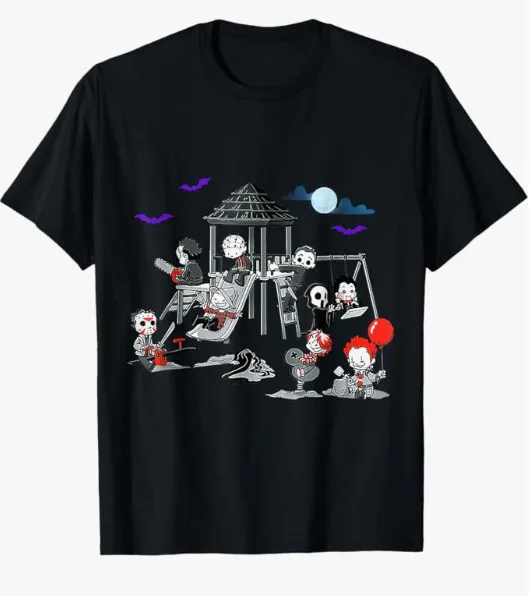 Horror Clubhouse In Park Halloween 2021 Costume Gift T-Shirt