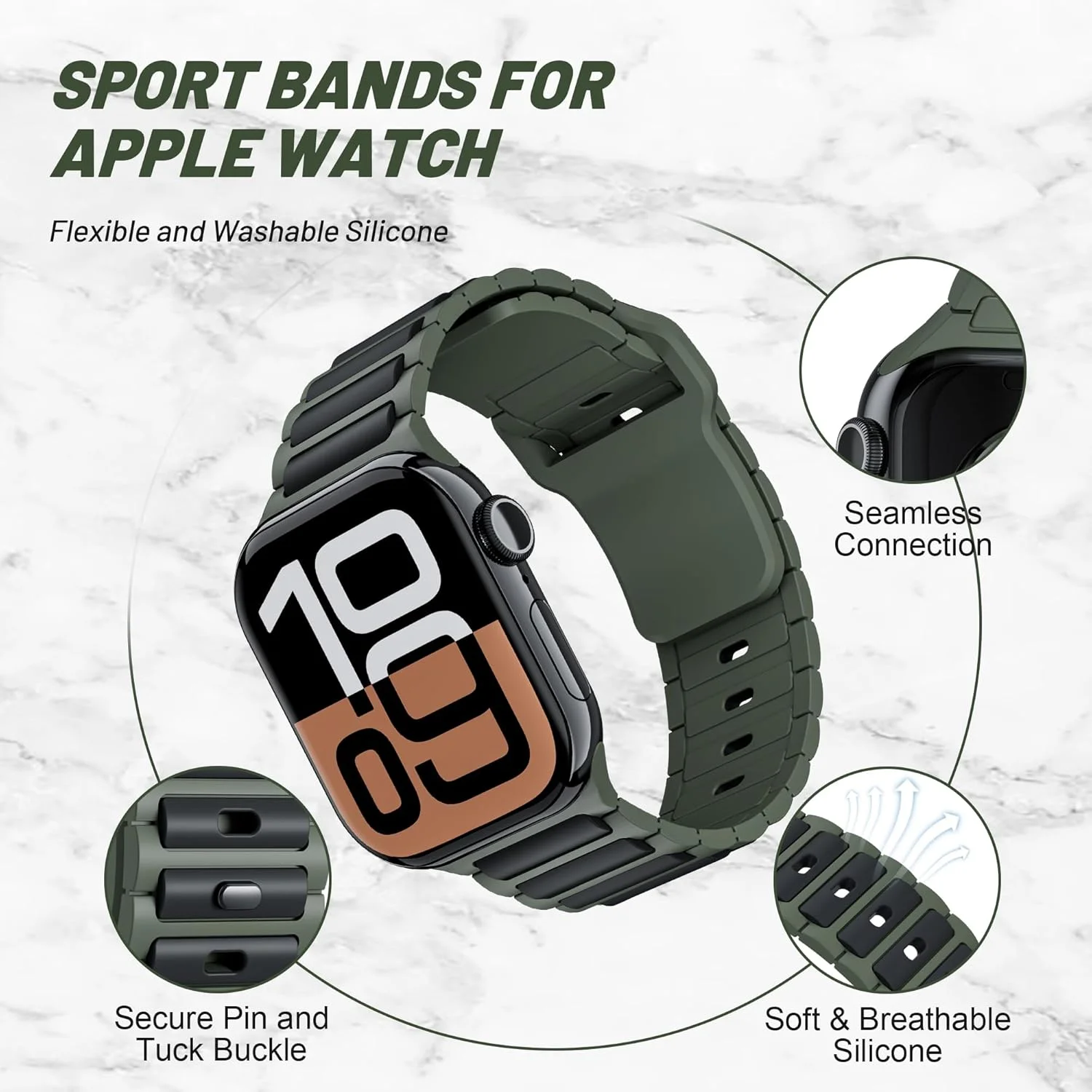 الأشرطة الرياضية لساعة أبل الترا 2 الفرقة 49 45 46 44 مللي متر 42 مللي متر 40 41 مللي متر سوار المعصم كوريا IWatch سلسلة 10 SE 9 8 7 6 5 4 2027