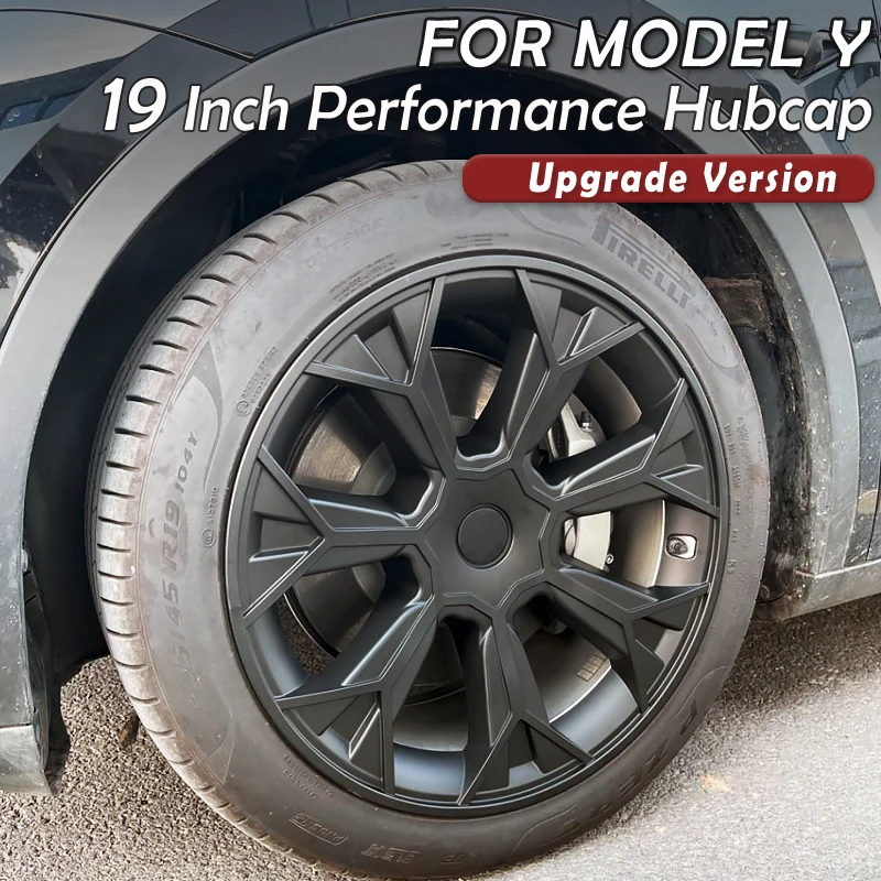 

4PCS Hub Cap Performance Replacement Wheel Cap Automobile Full Rim Cover Accessories for Tesla Model Y Hubcap 19-Inch 2019-2024