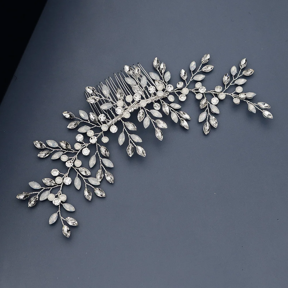 Crystal Hair Comb Bridal Headdress Accessory Xiuhe Clothing Silver Wedding Bride