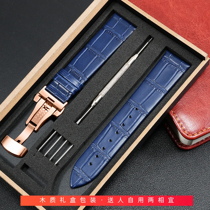 Universal Brands Ultra-thin Leather Watchband 12/13/14/15/16/17/18/19/20/21/22/23/24mm Straight Interface Cowhide Watch Strap