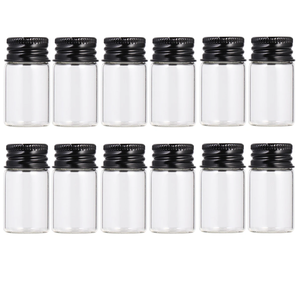 

Bottle Reusable Transparent Aluminum Sealed Container Vial Reagent Bottles Clear