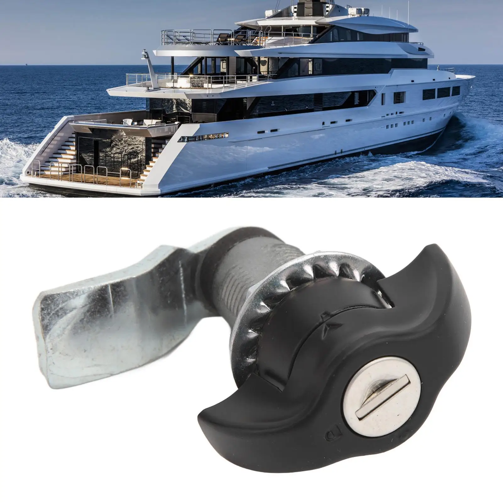 قفل كامة الخزانة المعدني سهل التشغيل قفل قوي موثوق لتوفير الوقت قفل كامة اسطوانة 2 مفاتيح لـ rvs