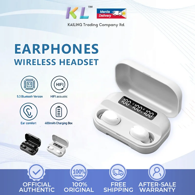 

2024 Wireless Earphone Earbuds High-quality Bluetooth headset with microphone LED display touch control headset