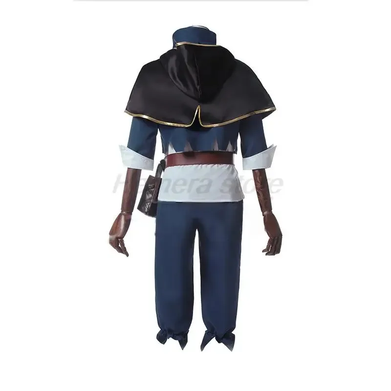 

2025 New Anime Asta Cosplay Costume Wig Five Leaf Clover Black Bull Cape Cloak White Top Blue Pants Noelle Finr ❤ ❤ $zz