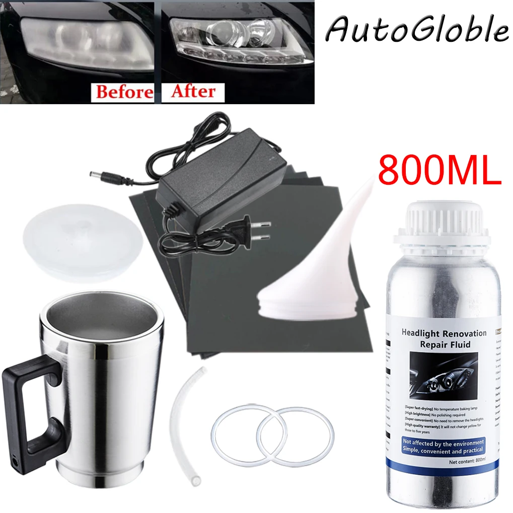 Car Headlight Restoration Cleaning Set Polishing The Headlights Car Headlight Restoration Kit Liquid Car Headlight Polish Kit