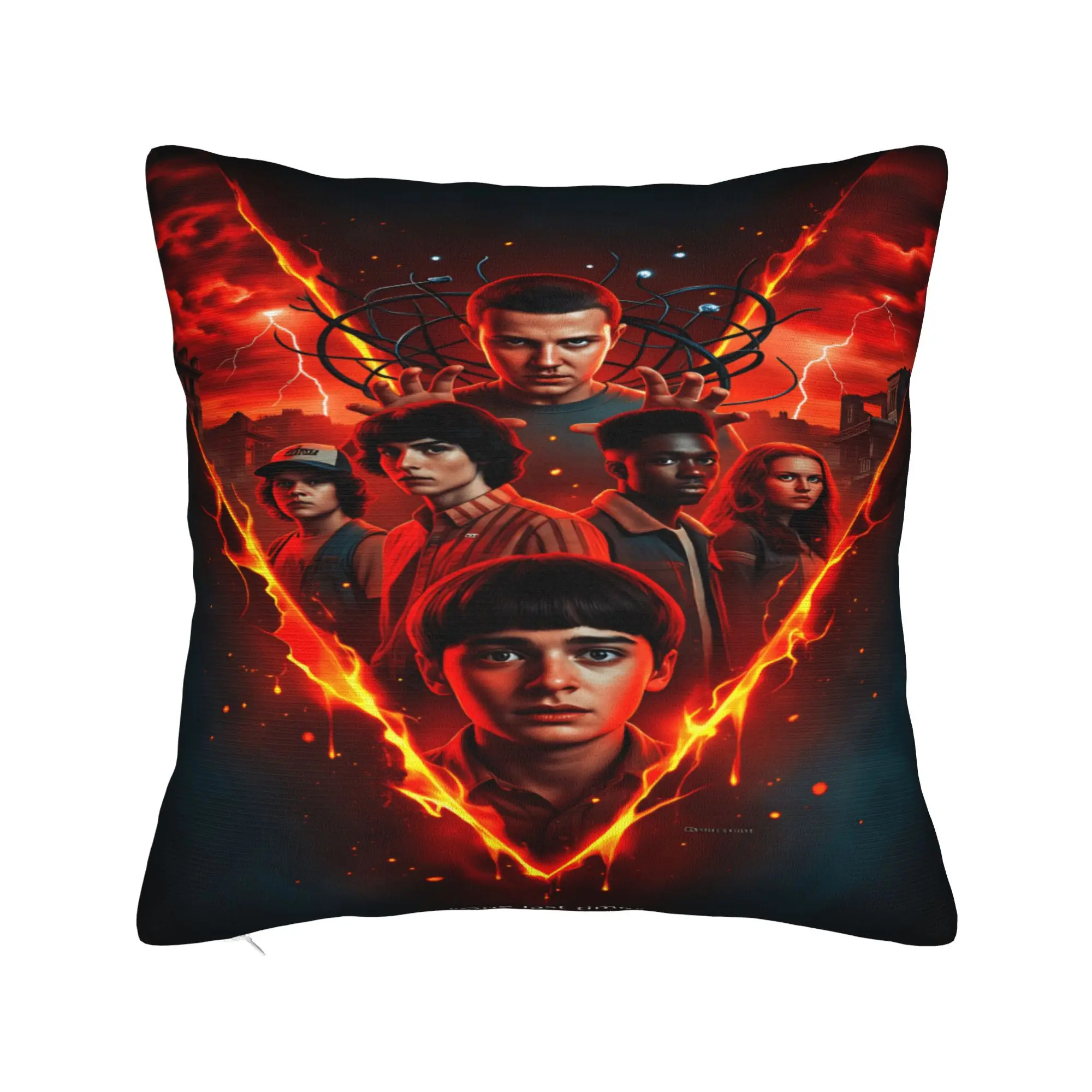 Horror TV Series S-Stranger Pillow Cover  Comfy Cushion Cover Funny Pillow Case For Chair Sofa Home Decor