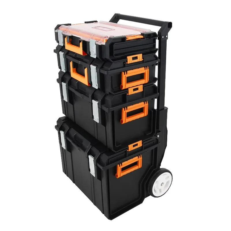 Improved PP Mobile Repair Wheel Toolbox Rolling Wheel Stacking Storage Toolbox