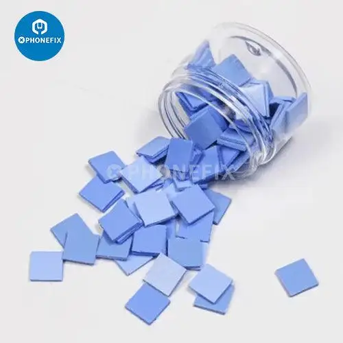 Imagem -02 - Almofadas Térmicas de Silicone Pré-coradas 2uul 12x12x1.5 mm pc Telefone Cpu Dissipador de Calor Resfriamento Almofada Condutora de Silicone Isolamento Térmico Solda