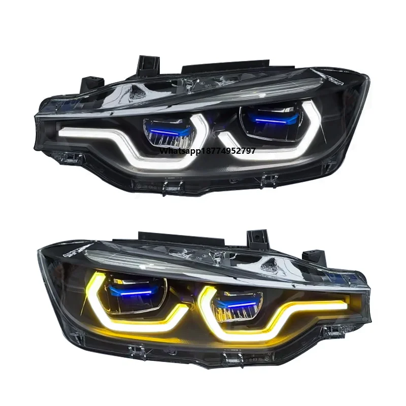 YU GUANG for  3 Series F30 320i LCI F35 2013 2015 2018 Headlamps Upgrade Full LED White Yellow DRL Switchable Ikon Headlights