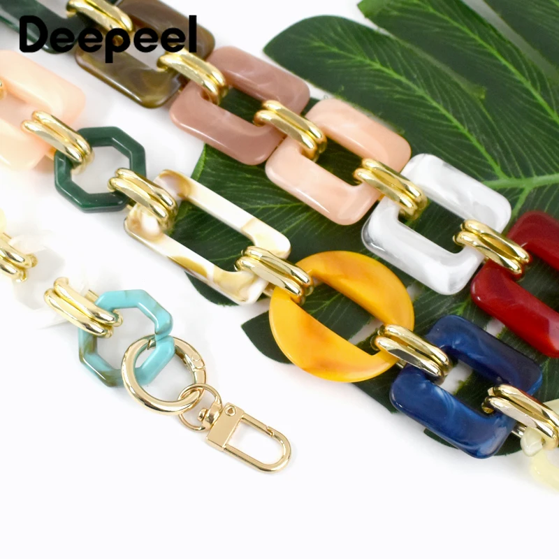 Deepeel 60cm Fashion Acrylic Color Bags Chain Strap Women High Quality Shoulder Straps Crossbody Bag Handbags Chains Accessories