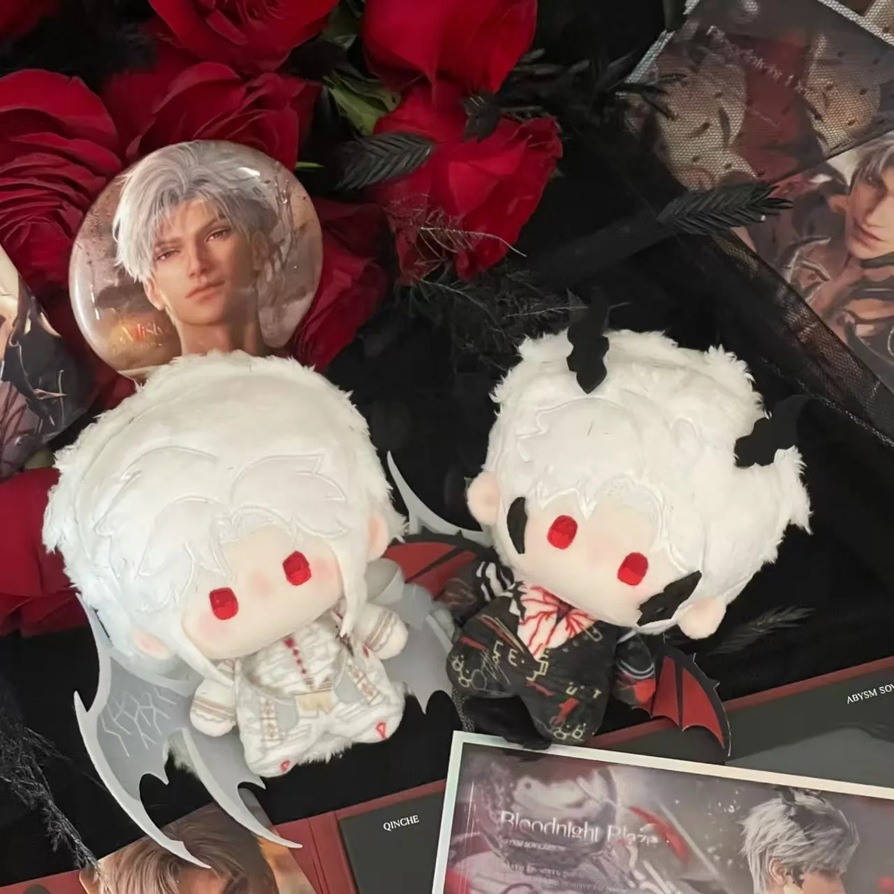 

Game Love and Deepspace Sylus Silver Wing Attribute Cotton Doll Cosplay Anime 10CM Dragon Sylus Keychain Backpack Pendant Gift