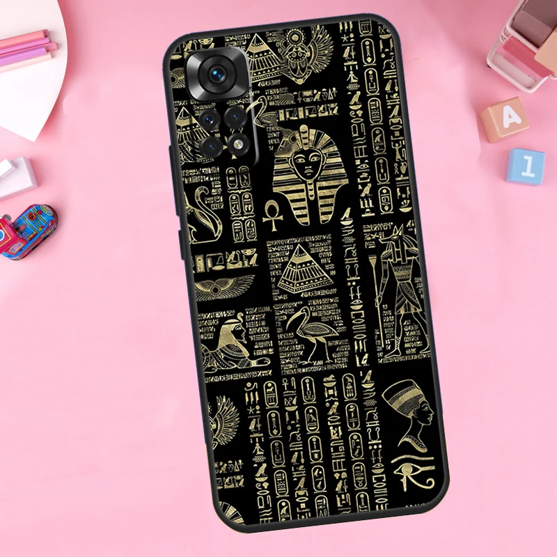 Ancient Egypt Egyptian God Horus Kemetic Heru Case For Xiaomi Redmi Note 12 Pro 12S 11 11S 10 10S 9 9S 8 Pro Redmi 12 9C 10C 12C