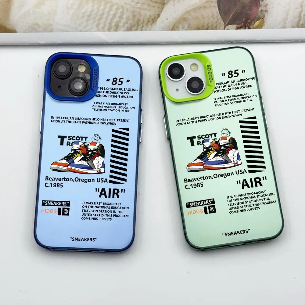 Ins Off 85 AIR Street Sports Brand Phone Case For iPhone 15 14 Pro Max 11 12 13 16Plus Sneakers White label PC+TPU Back Cover