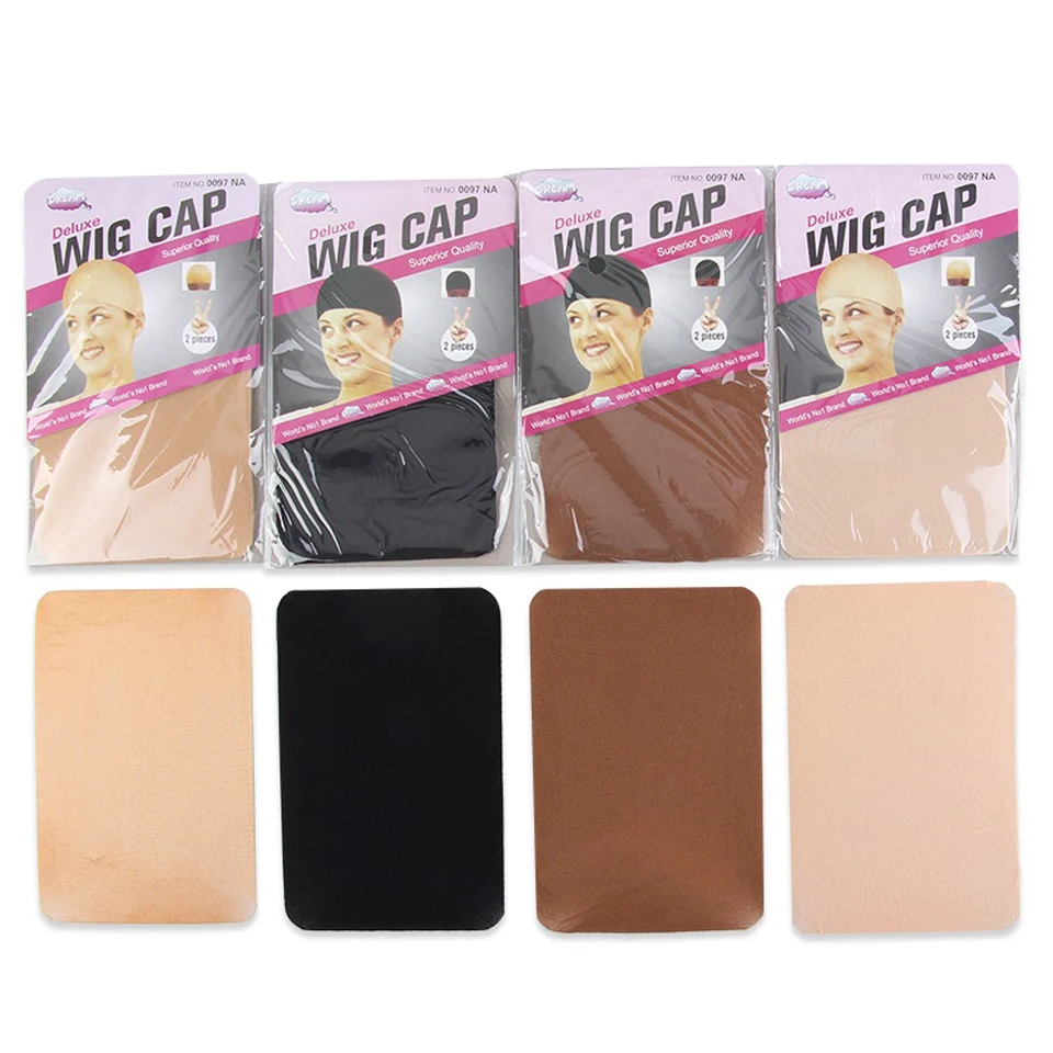 2/4/6pcs Stocking Cap For Wigs Cheap Hair Net For Wigs Bald Cap Beige Brown Nylon Stocking Wig Cap Stretchy Hair Cap