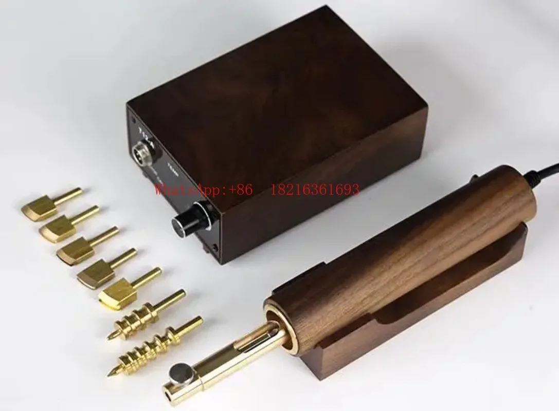 Limited Offer AC220V Leather Edge Ironing Machine Electric Heating Temperature Control Soldering Iron Brass Seal Heaterr Edge
