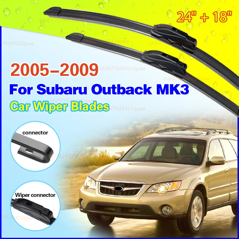 

Wiper Front Wiper Blades For Subaru Outback MK3 2005 - 2009 Windshield Windscreen Clean Window Car Rain Brushes 24"+18"