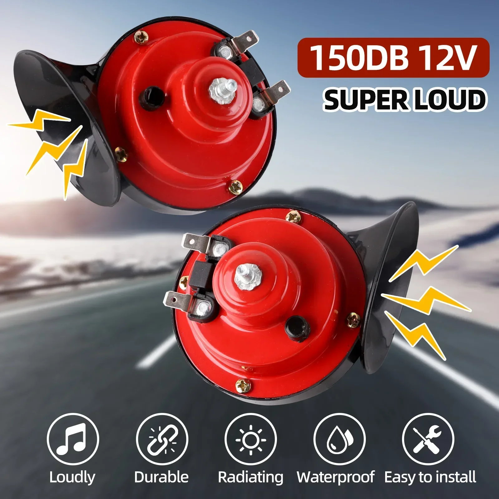 Car speaker Horn 12v Double Horn for Trucks Trains Motorcycles Electric Snails Horn speakers