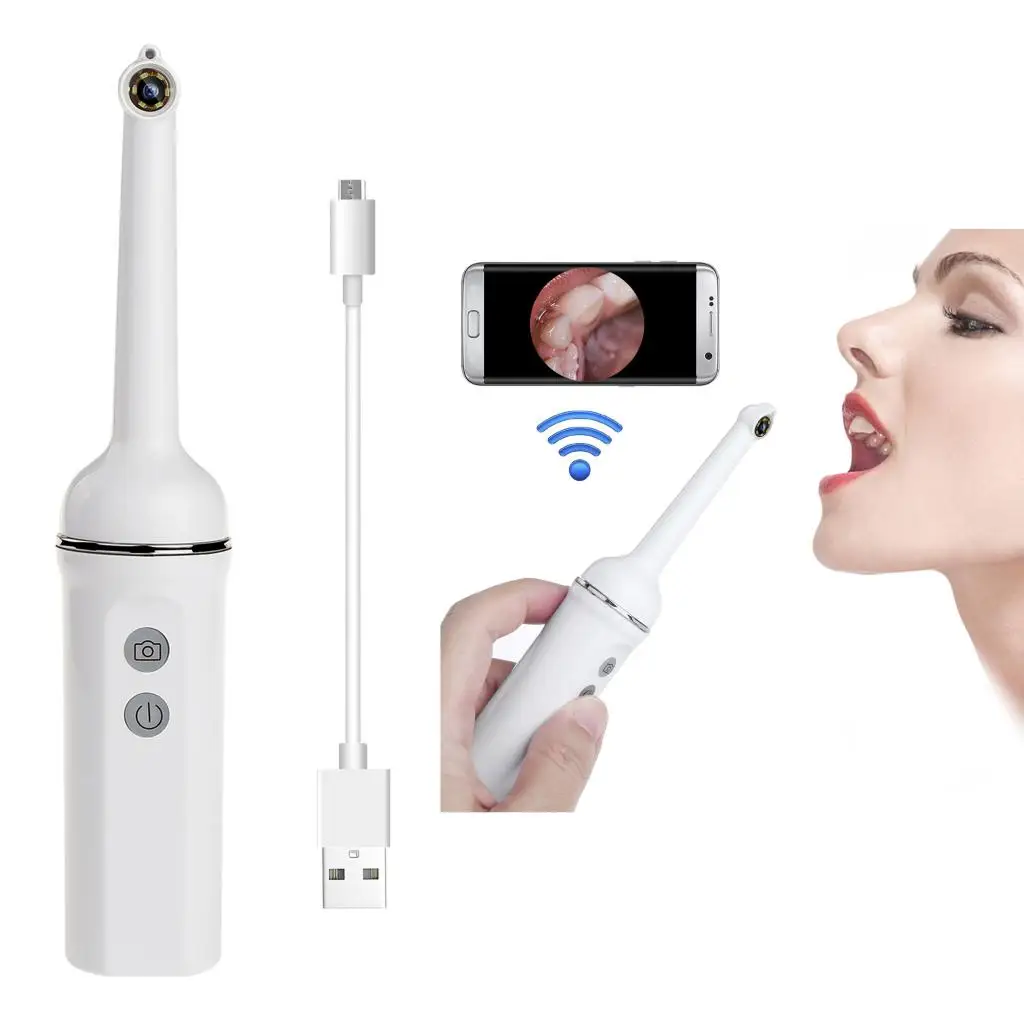 와이파이 치과 구강 카메라, 방수 내시경 케어 미러, LED, 2MP