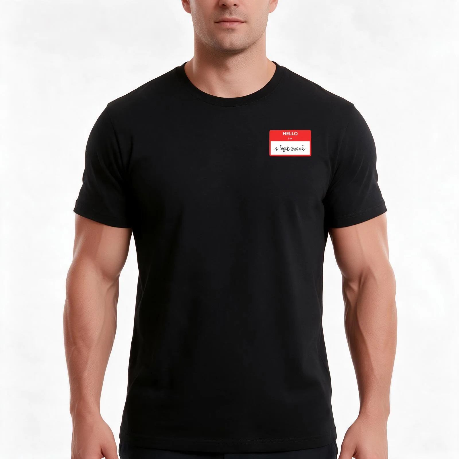Hello, i'm a legit snack T-Shirt, Summer Casual Cotton Tee, Oversized Streetwear Tops, Vintage Graphic Print, Unisex Men Women