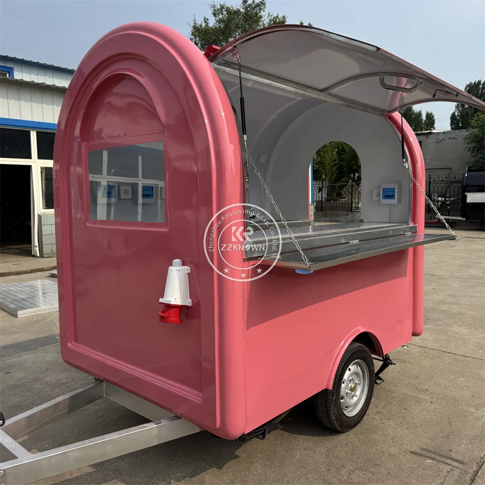 Multi Function Catering Truck Food Trailer Mobile Catering Van Street  Pizza BBQ Burger Food Truck With Fully Kitchen