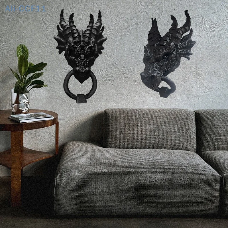 Dragon/Octopus Knocker Hooking Wall Background Wall Decoration Realistic Dragon Sculpture Gothic Home Decoration Accessories