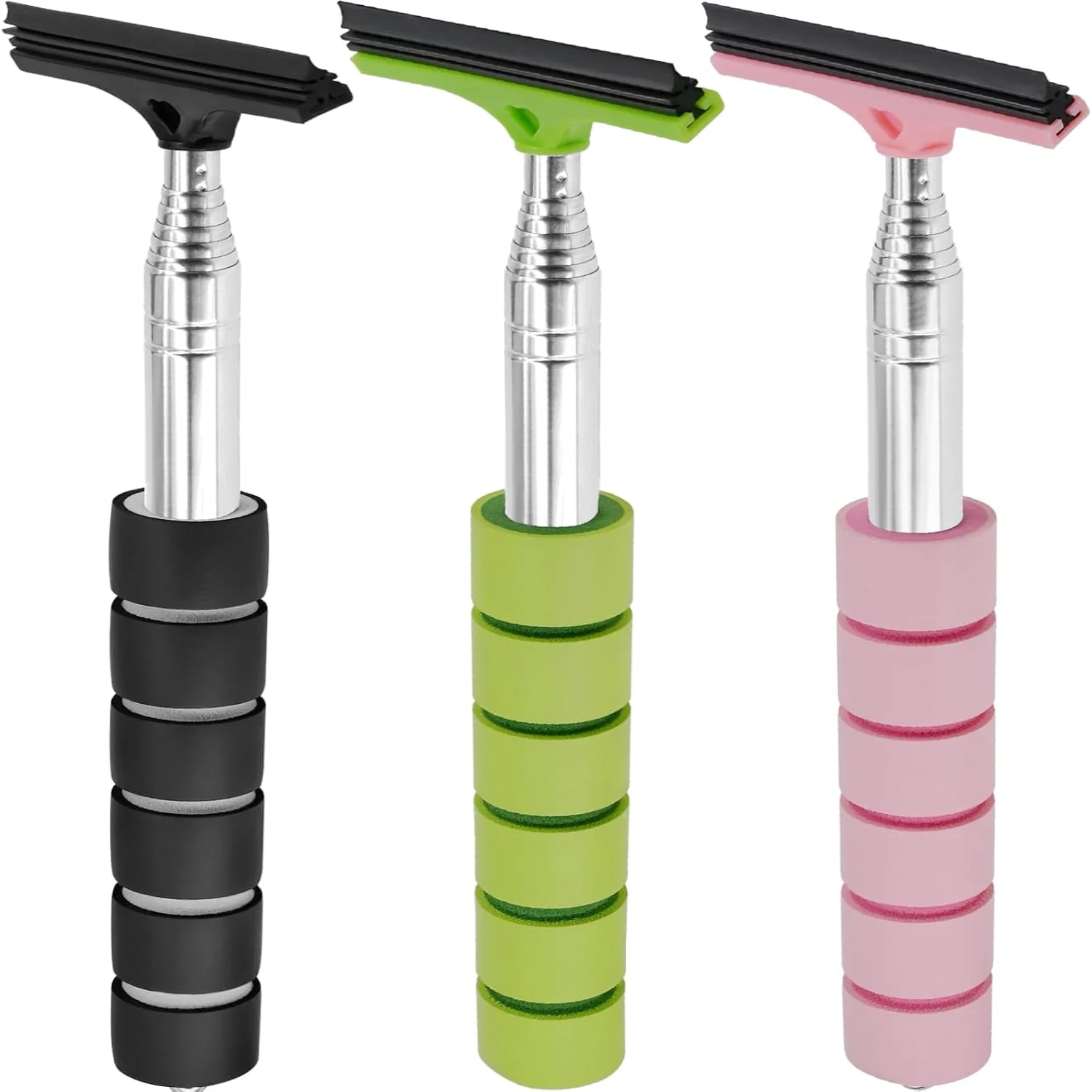 

Retractable Car Side Squeegee, Pack Portable Telescopic Car Rearview Wiper, Car Squeegee Glass Squeegee Long Handle Cleani