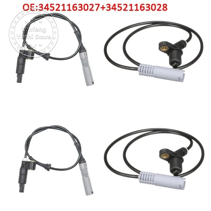 P/N: 34521163027, 34521163028 - 4PCS Front/Rear ABS Wheel Speed Sensor for BMW 3 E36 318 320 323 325 328 M3