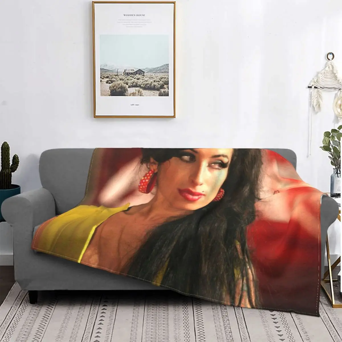 Amy Winehouse Blanket Casual Bedroom Four Seasons Faux Fur Mink Sofa Decorative