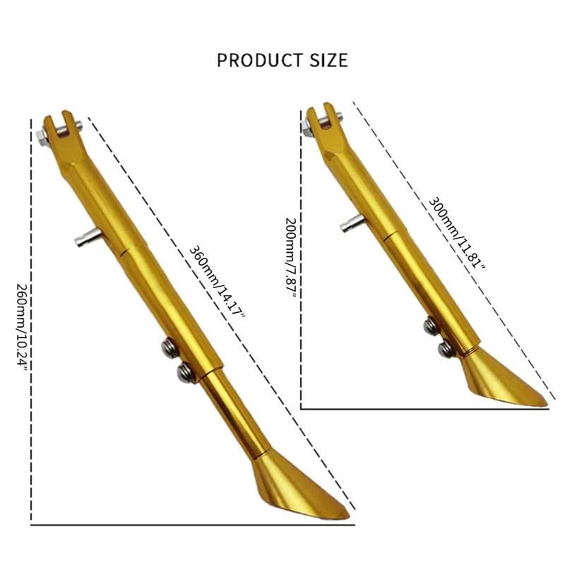 Aluminum Motorcycle Adjustable Kickstand Scooter Foot Side Support Stand Motorcycle Wheel Lift Stand Trail Stand Durable image 6
