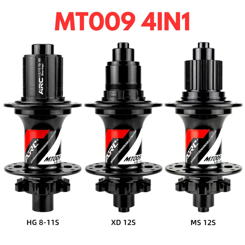 

ARC MT009 4IN1 MTB Bicycle Hub 6-Bolt Disc Brake Bike Hub Compatible with HG Micro Spline SRAM XD 8 9 10 11 12v Bike Accessories